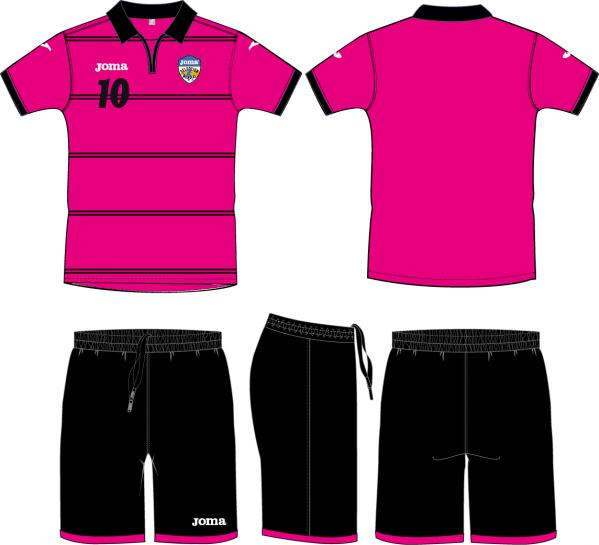 FUCSIA-BLACK JR S/S SET