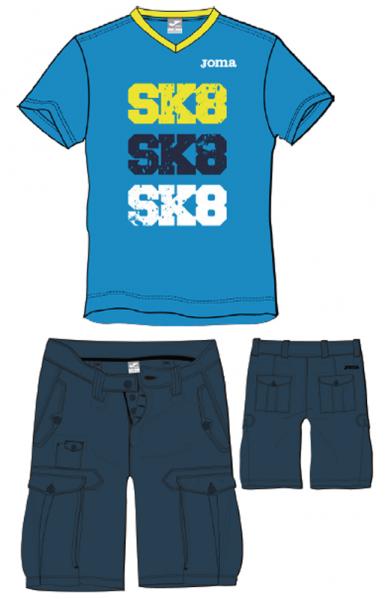 CAMISETA M/C JR ROYAL-AMARILLO