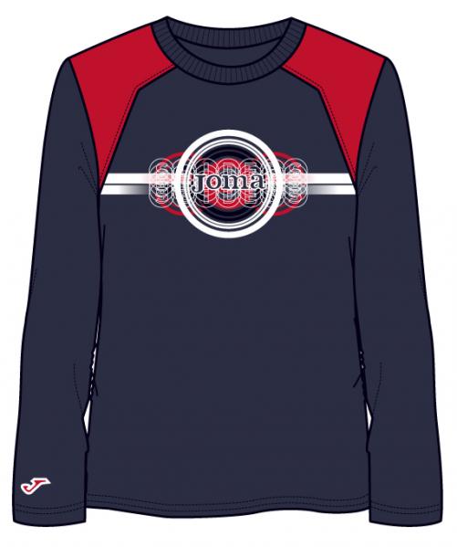 SKATE NAVY-RED  L/S T-SHIRT