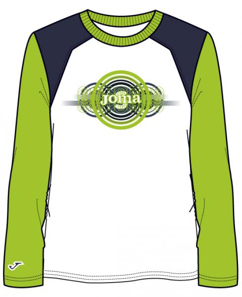 SKATE WHITE-GREEN L/S T-SHIRT