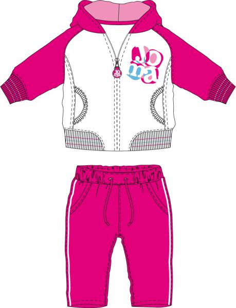 BABY COLLECTION FUCHSIA-WHITETRACKSUIT