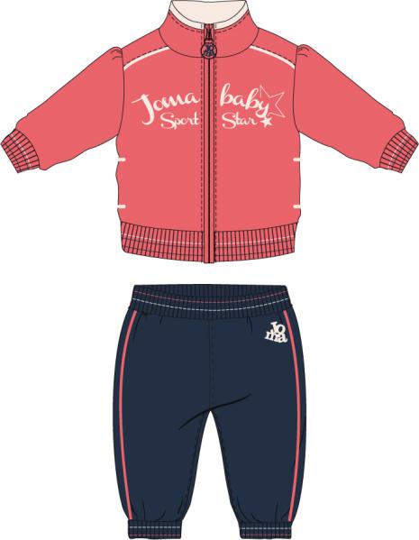 BABY COLLECTION SALMON-PINK NAVY TRACKSUIT