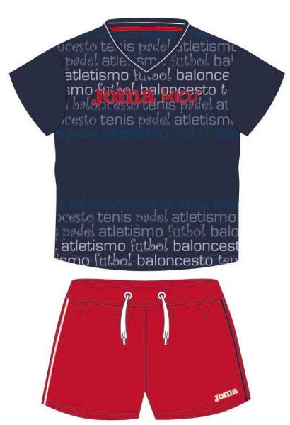 SET BABY BLUE CLUB SHIRT +SHORT NAVY RED