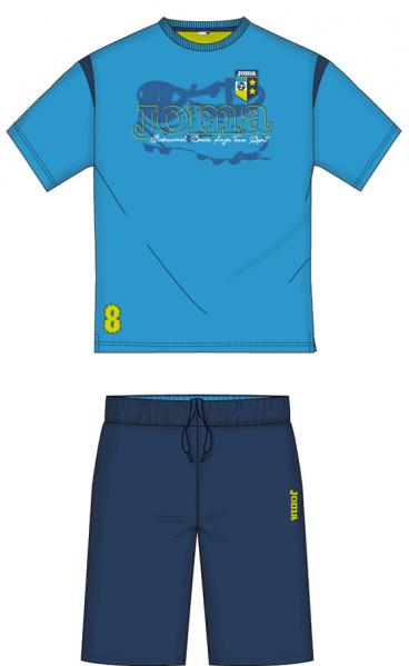 POLY SET (SHIRT+SHORT) ROYAL-NAVY