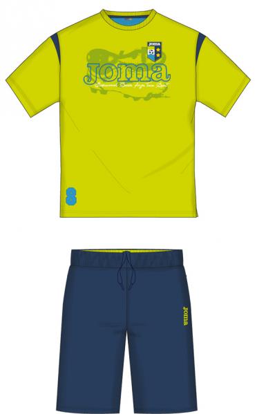 POLY SET (SHIRT+SHORT) LIME-NAVY