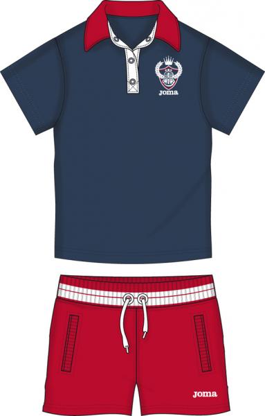 BLUE CLUB SET (SHIRT+SHORT) NAVY-RED