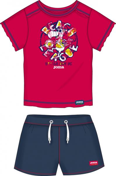 BLUE CLUB SET (SHIRT+SHORT) RED-NAVY