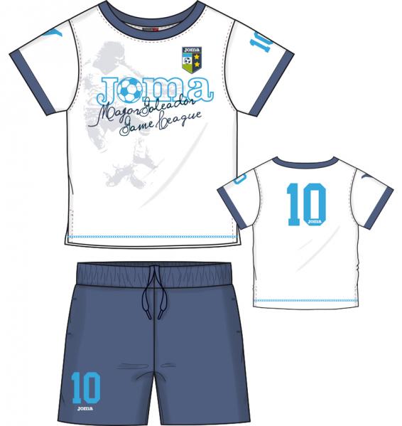JUNIOR SET (SHIRT+SHORT) WHITE-NAVY