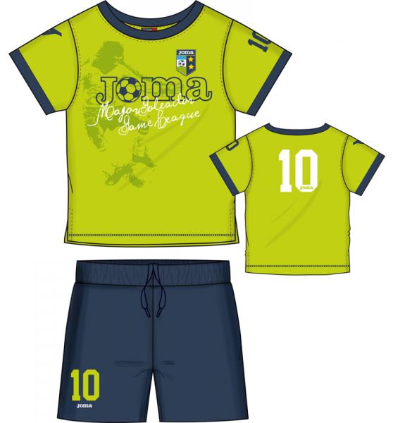 JUNIOR SET (SHIRT+SHORT) LIME-NAVY