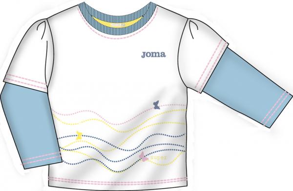 PINK CLUB WHITE/BLUE L/S SHIRT