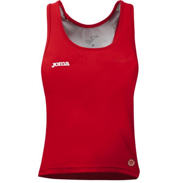 WOMEN SLEEVELESS RED SHIRT