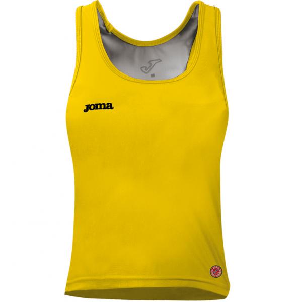 WOMEN SLEEVELESS YELLOW SHIRT