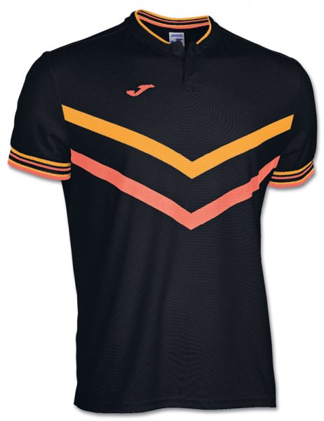 POLO CARLOS BARBOSA BLACK-ORANGE S/S