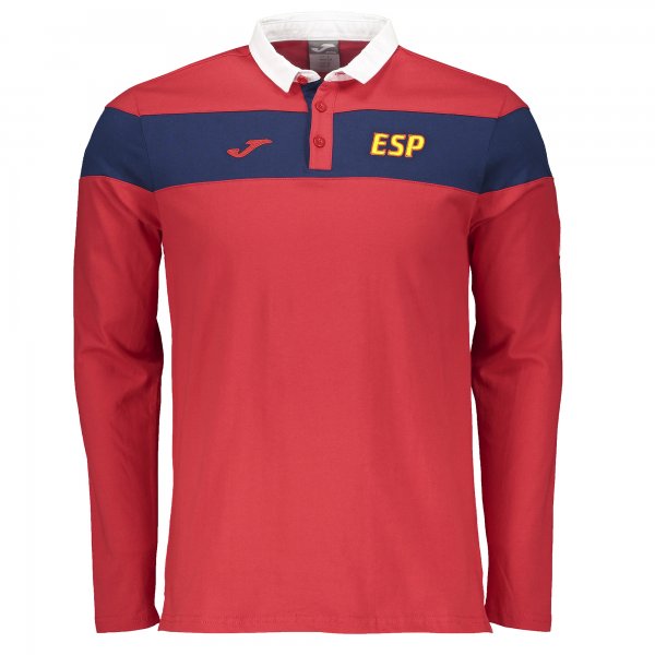 POLO RUGBY COE RED-NAVY L/S
