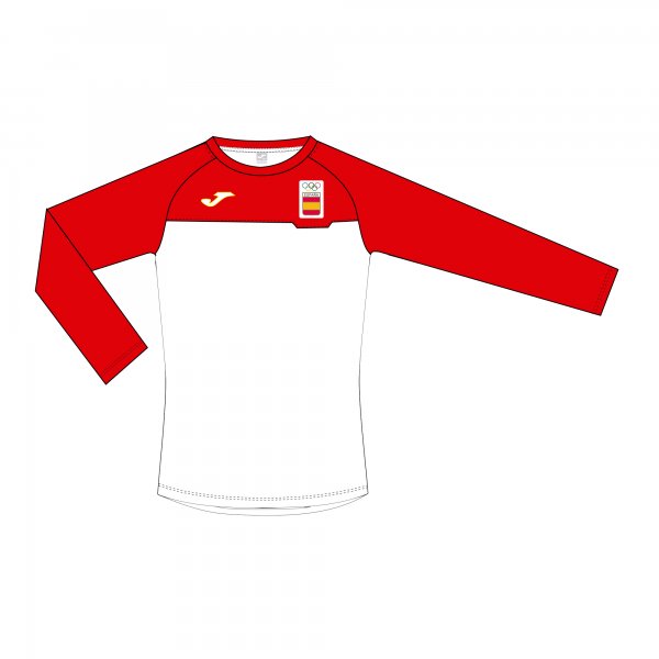 HOTEL T-SHIRT C.O.E. WHITE-RED L/S