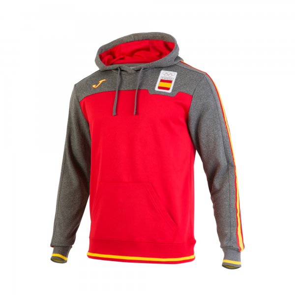 SWETSHIRT HOODIE HOTEL C.O.E. RED-GREY