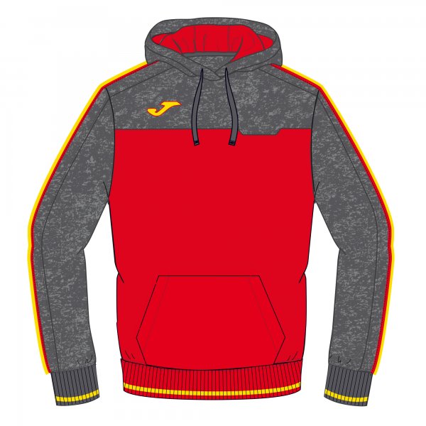 HOTEL HOODIE C.O.E. GREY-RED