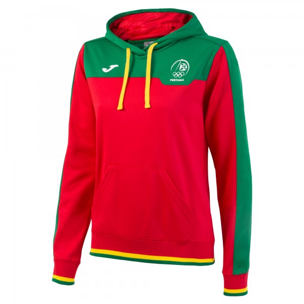C.O.P. RED-GREEN HOODED JACKET STROLL FOR WOMEN