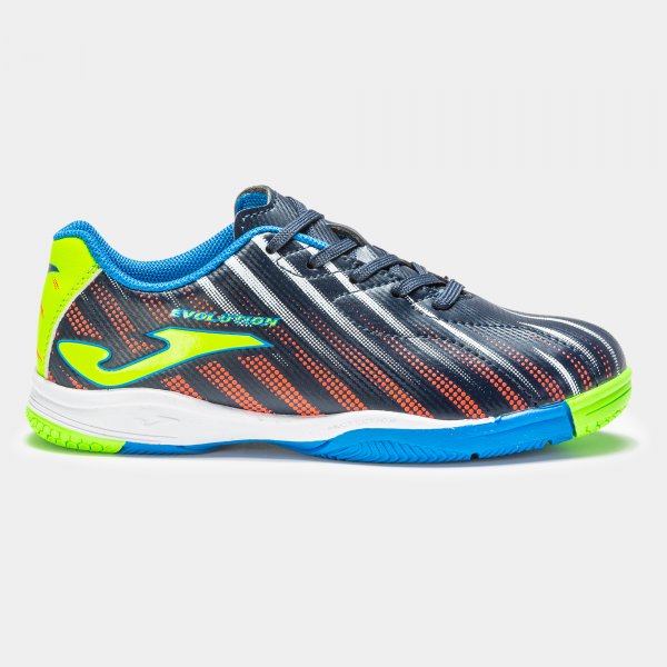 EVOLUTION JR 2033 NAVY-GREEN LACES INDOOR