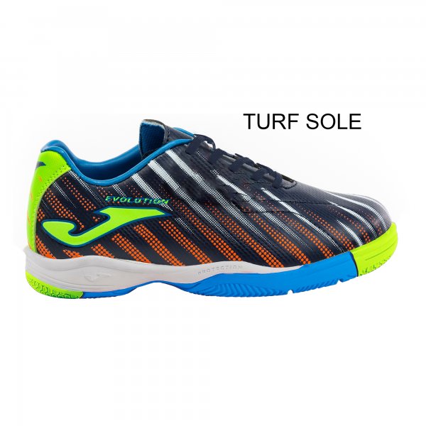 EVOLUTION JR 2033 NAVY-GREEN LACES TURF