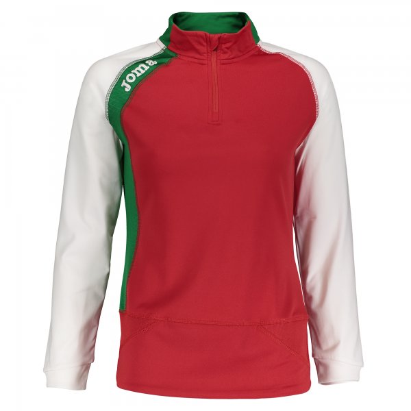 SWEATSHIRT HALF ZIPPER BIE RED W.