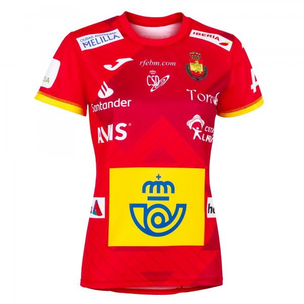 1ST TSHIRT HANDBALL SPAIN RED S/S WOMAN