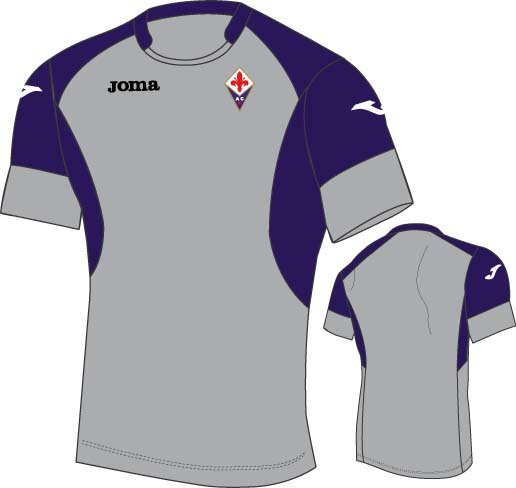 T-SHIRTS FIORENTINA GREY-PURPLE S/S -UEFA-