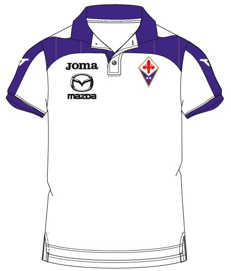 FIORENTINA  FREE TIME POLO SHIRT S/S WHITE-PURPLE