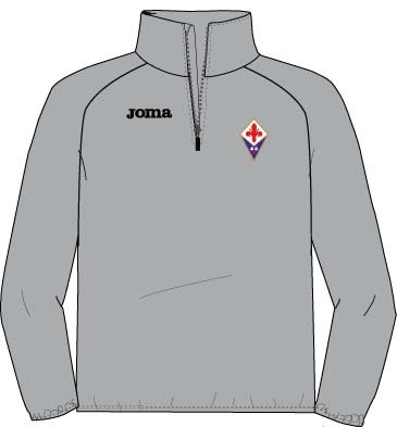 SWEATSHIRT ZIPPER FIORENTINA GREY