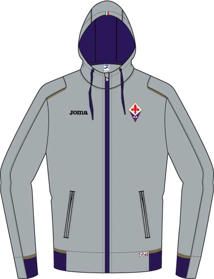 SWEATSHIRT (HOOD) FIORENTINA GREY