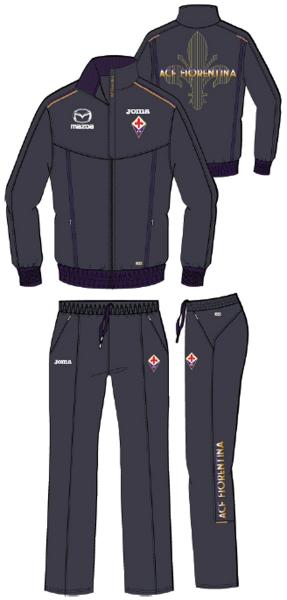 FIORENTINA GREY MICROFIBER TRACKSUIT