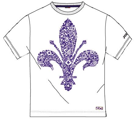 FIORENTINA SHIRT S/S WHITE-PURPLE