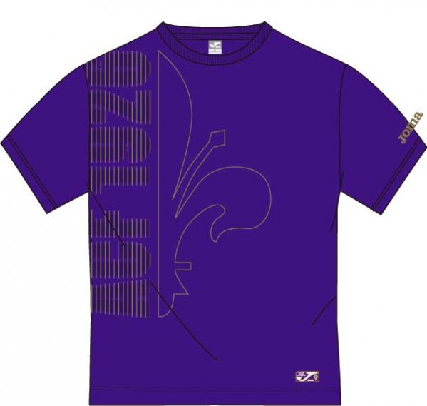 CASUAL T-SHIRT FIORENTINA PURPLE-GOLD S/S