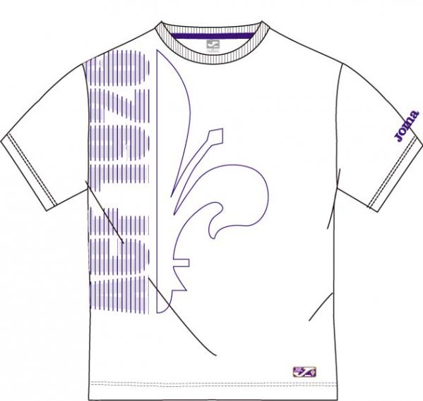 CASUAL T-SHIRT FIORENTINA WHITE-PURPLE S/S
