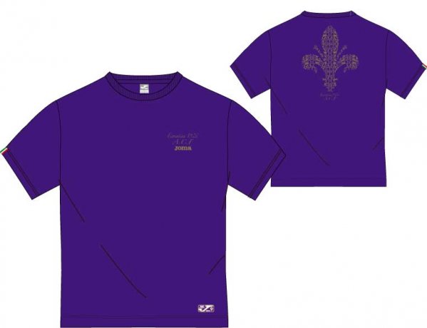 CASUAL T-SHIRT FIORENTINA PURPLE-GOLD S/S