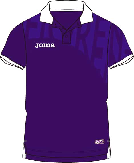 POLO FIORENTINA PURPLE-WHITE S/S