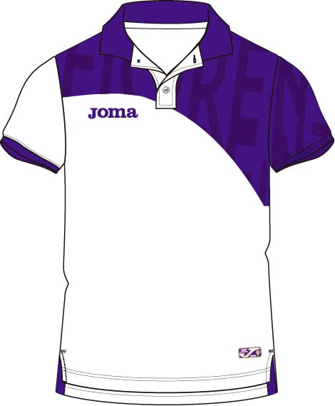 POLO FIORENTINA WHITE-PURPLE S/S