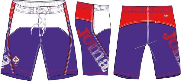 FIORENTINA SWIM SHORT WHITE-PURPLE