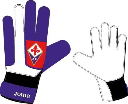 FIORENTINA GOALKEEPER  GLOVES WHITE