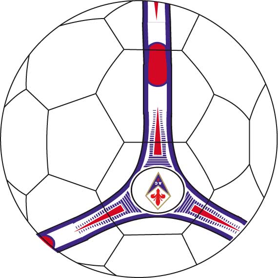BALL T5 FIORENTINA WHITE-RED