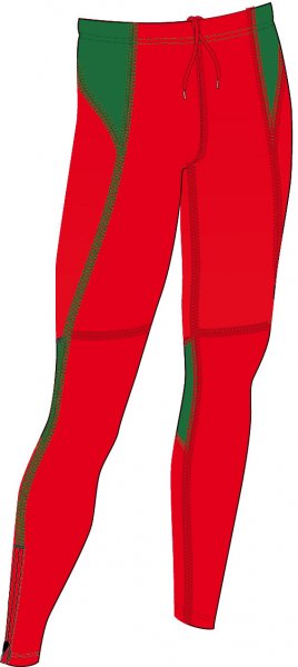 COMPETITION LONG TIGHTS FMAA RED