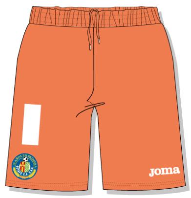 GETAFE ORANGE GOALKEEPER SHORTS
