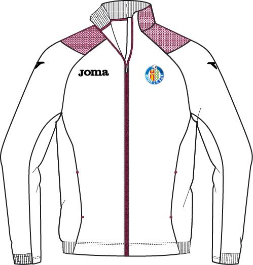 GETAFE WHITE FULL ZIPPER SWEATSHIRT