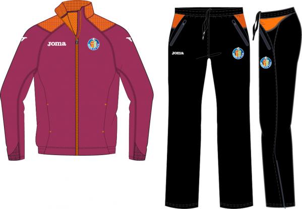 GETAFE BURGUNDY-BLACK TRACKSUIT MICRO