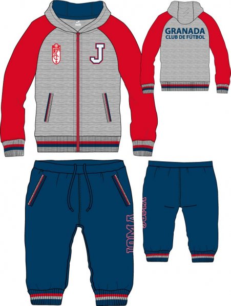TRACKSUIT GRANADA F.C. GREY-RED BABY