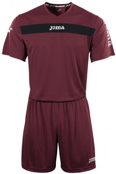 ACADEMY S/S SET (SHIRT+SHORT) BURGUNDY-BLACK