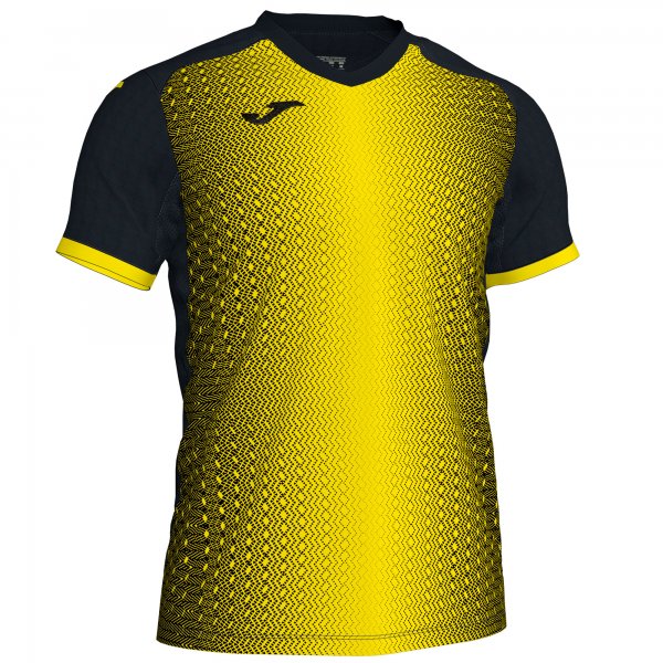 MARCO CECCHINATO T-SHIRT BLACK-YELLOW S/S