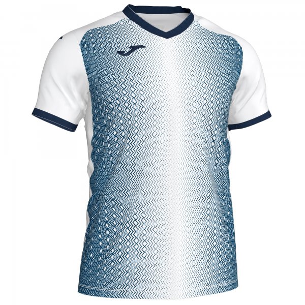 MARCO CECCHINATO T-SHIRT WHITE-DARK NAVY S/S
