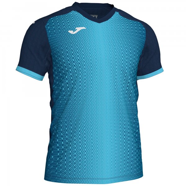 MARCO CECCHINATO T-SHIRT DARK NAVY-TURQUOISE S/S