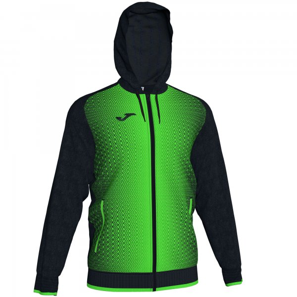 JACKET HOODED MARCO CECCHINATO BLACK-GREEN FLUOR